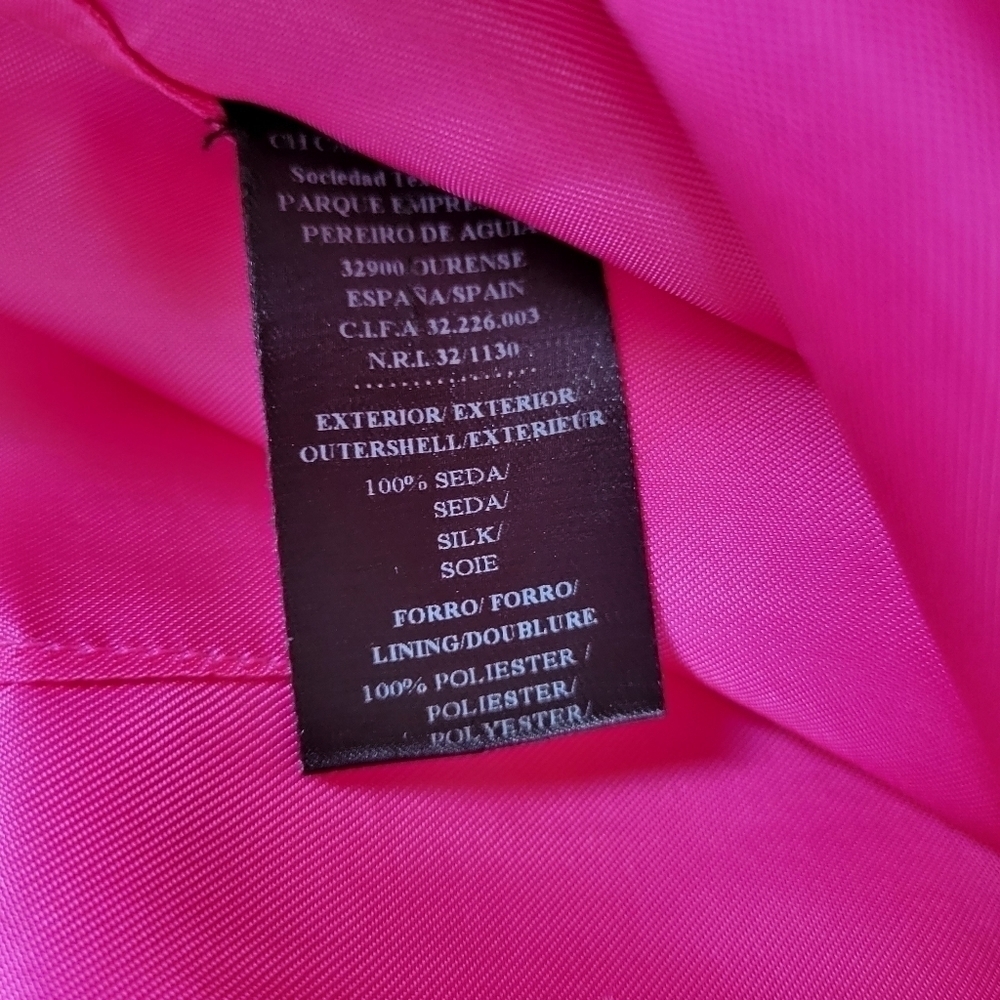 Carolina Herrara Barbie Pink Peplum Ruffle Silk Skirt - Picture 5 of 5